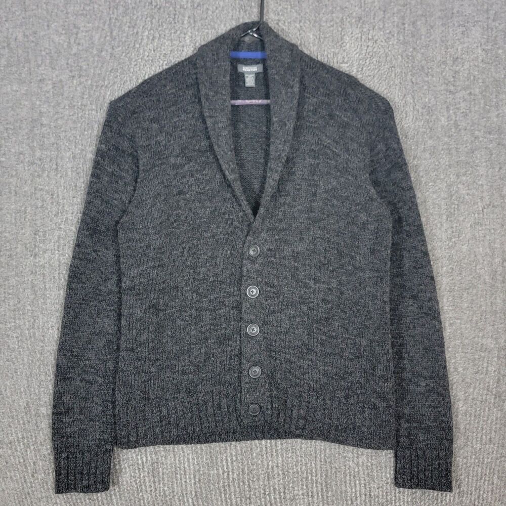 Kenneth Cole Reaction Sweater Mens XXL Gray Chunky Knit Shawl Collar Cardigan